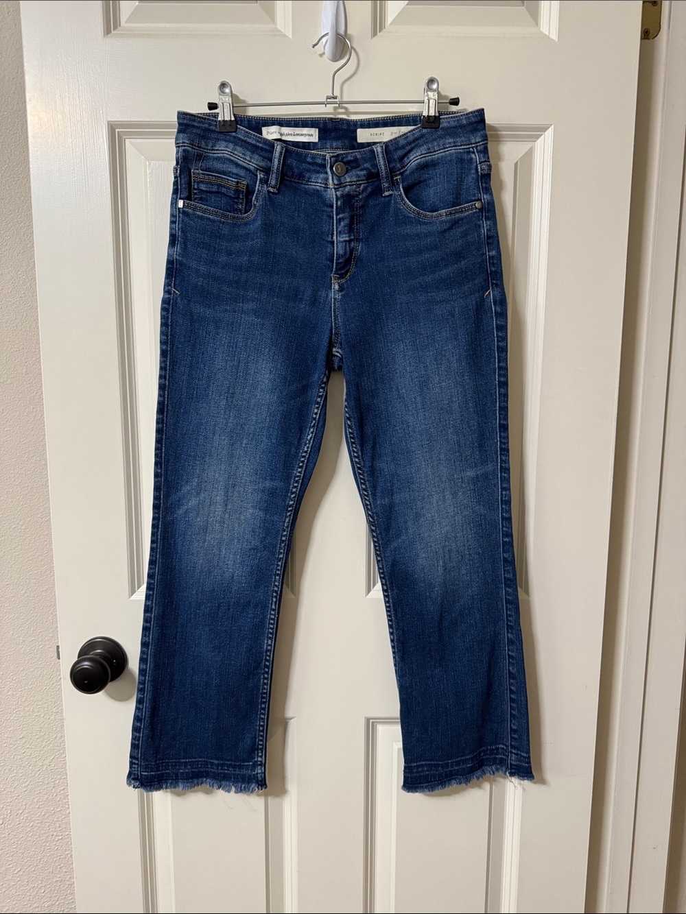 Anthropologie Pilcro and the Letterpress Dark Blue Straight-Leg Jeans